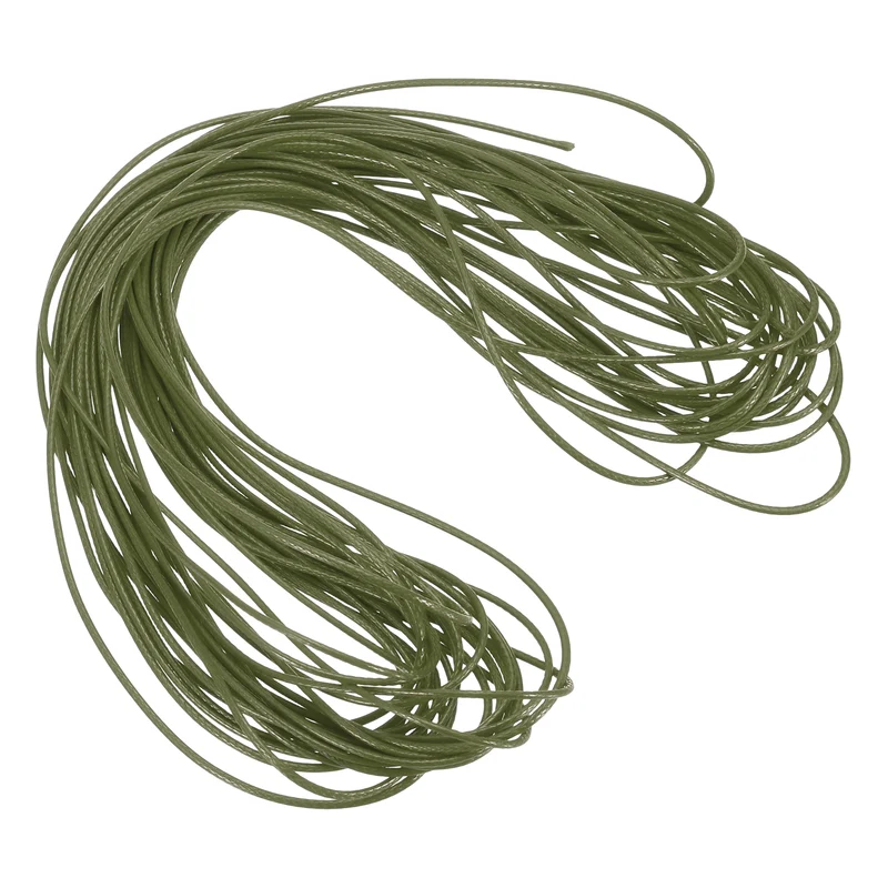 Dark Green 1mm Waxed Cord 11 Yard Wax Bead Thread String for Jewelry Make