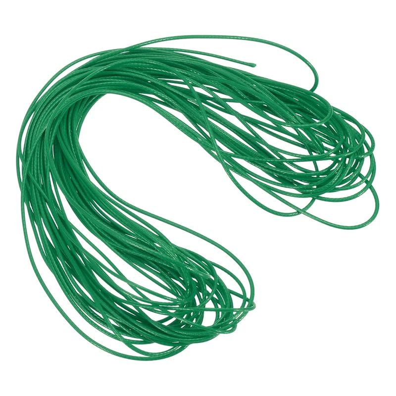 Green 1mm Waxed Cord 11 Yard Wax Bead Thread String for Jewelry Make