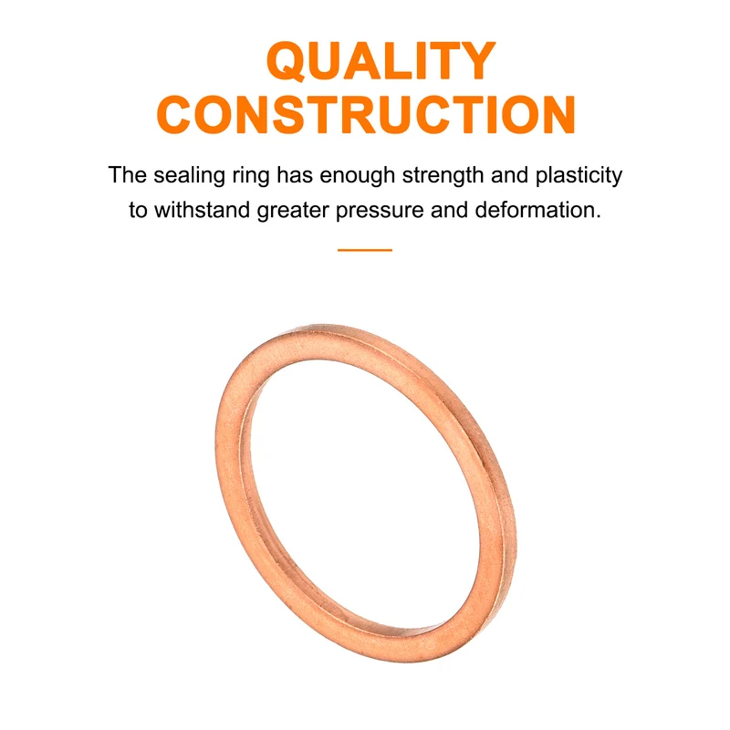 22 Pcs Flat Copper Washers 18x22x1.5mm Copper Flat Sealing Ring Washers