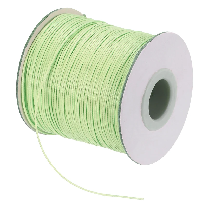 Grass Green 0.5mm Waxed Cord 175 Yard Wax Bead Thread String for Jewelry