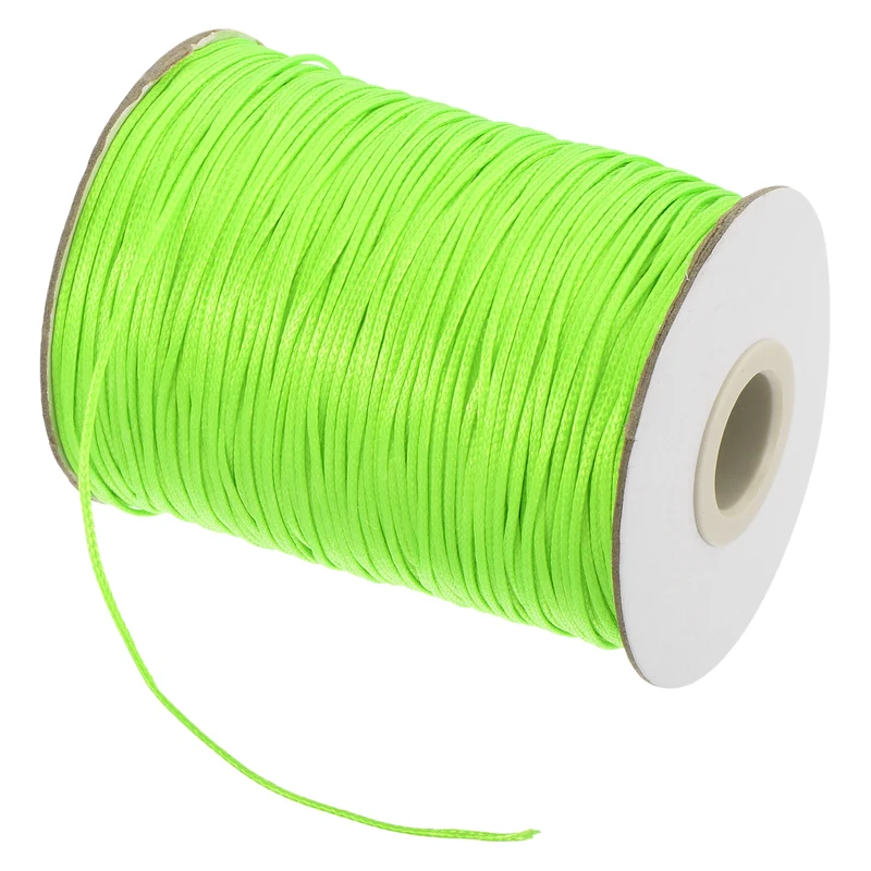 Bright Green 1mm Waxed Cord 175 Yard Wax Bead Thread String for Jewelry Making
