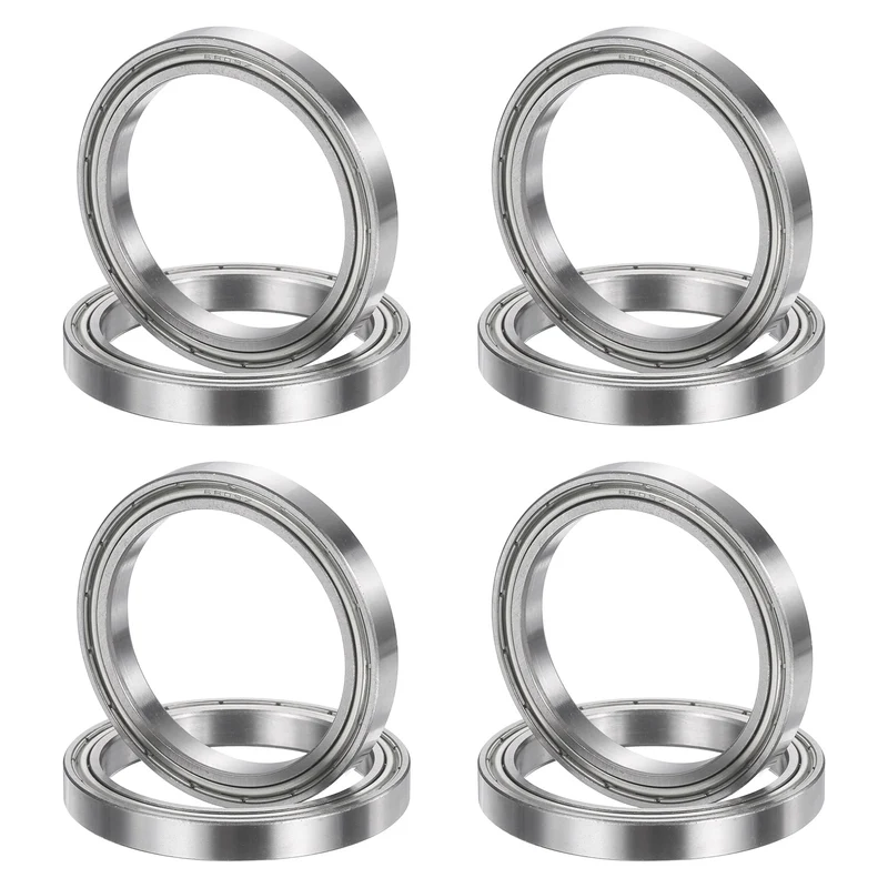 8Pcs 6809ZZ 45mmx58mmx7mm Metal Shielded Deep Groove Ball Bearing, Silver