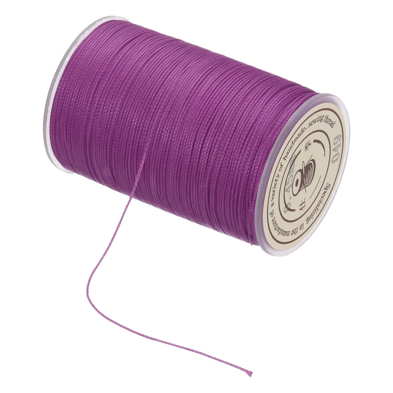 Waxed Cord 0.45mm Waxed Thread 87 Yard Wax String Leather Cord (Deep Purple)