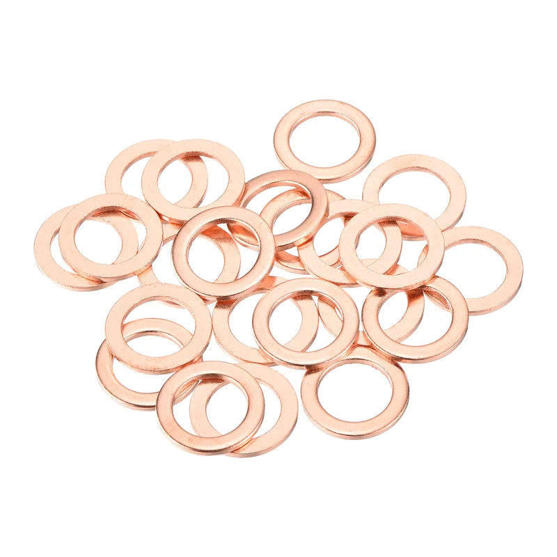 22 Pcs Flat Copper Washers 12x18x1.5mm Copper Flat Sealing Ring Washers