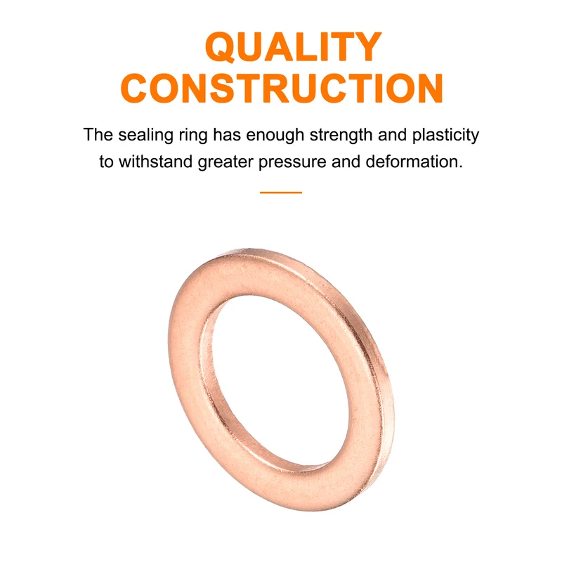 22 Pcs Flat Copper Washers 12x18x1.5mm Copper Flat Sealing Ring Washers