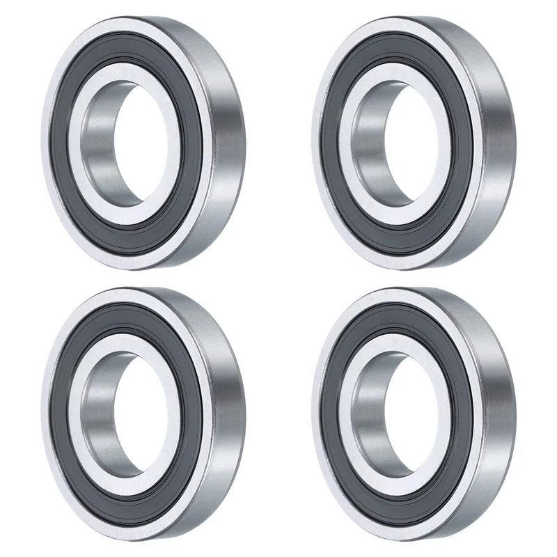 4 Pcs 16004-2RS Deep Groove Ball Bearing, 20x42x8 mm Double Sealed Bearing Z3