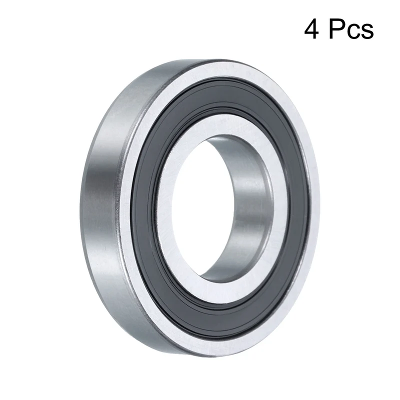 4 Pcs 16004-2RS Deep Groove Ball Bearing, 20x42x8 mm Double Sealed Bearing Z3