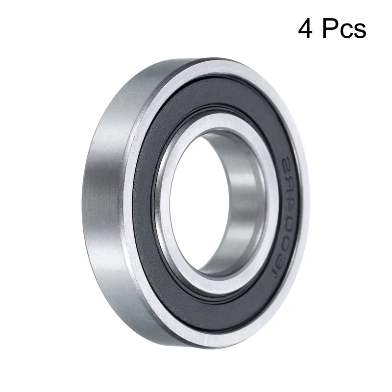 4 Pcs 16004-2RS Deep Groove Ball Bearing, 20x42x8 mm Double Sealed Bearing Z0
