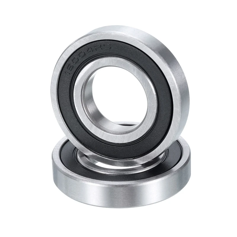 4 Pcs 16004-2RS Deep Groove Ball Bearing, 20x42x8 mm Double Sealed Bearing Z0