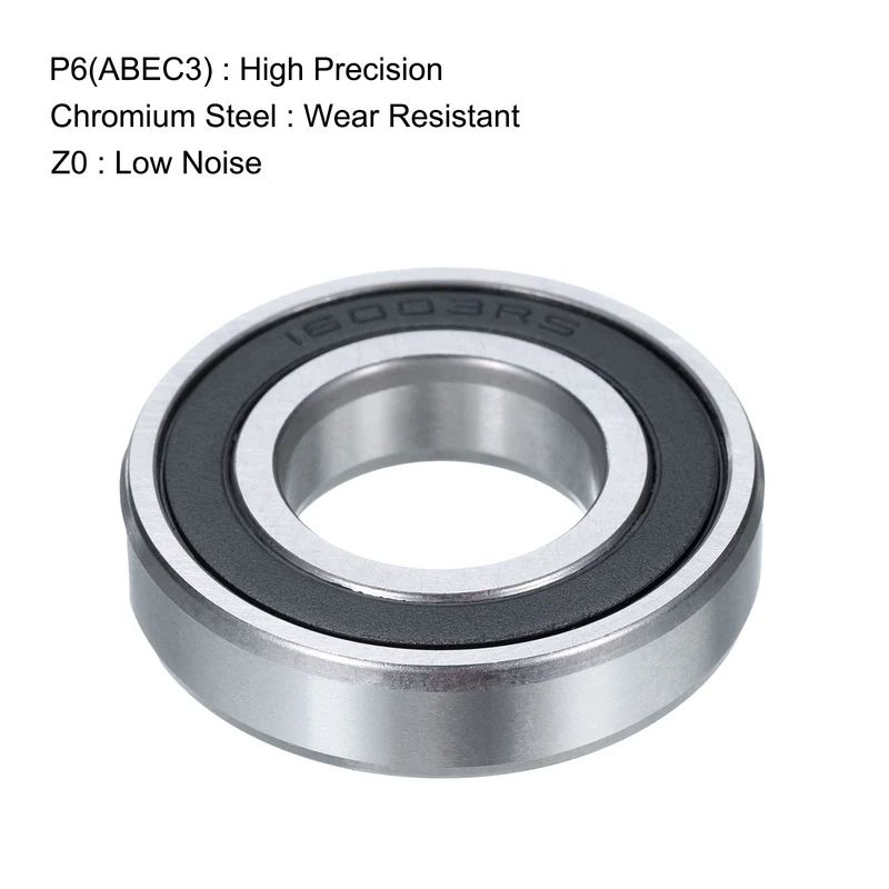 4Pcs 16002-2RS Deep Groove Ball Bearing 15x32x8 mm Double Sealed Bearing Z0