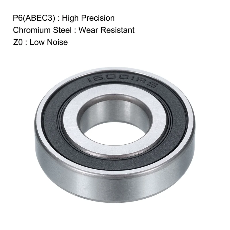 4Pcs 16001-2RS Deep Groove Ball Bearing 12x28x7 mm Double Sealed Bearing Z0