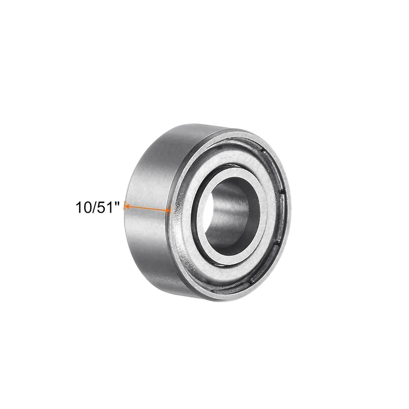 R3ZZ Deep Groove Ball Bearing 5pcs 3/16"x1/2"x10/51" Z2 Double Steel Shielded