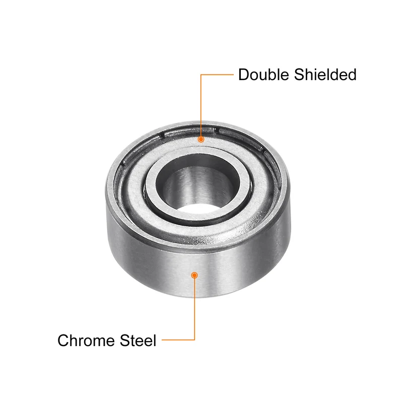 R3ZZ Deep Groove Ball Bearing 5pcs 3/16"x1/2"x10/51" Z2 Double Steel Shielded