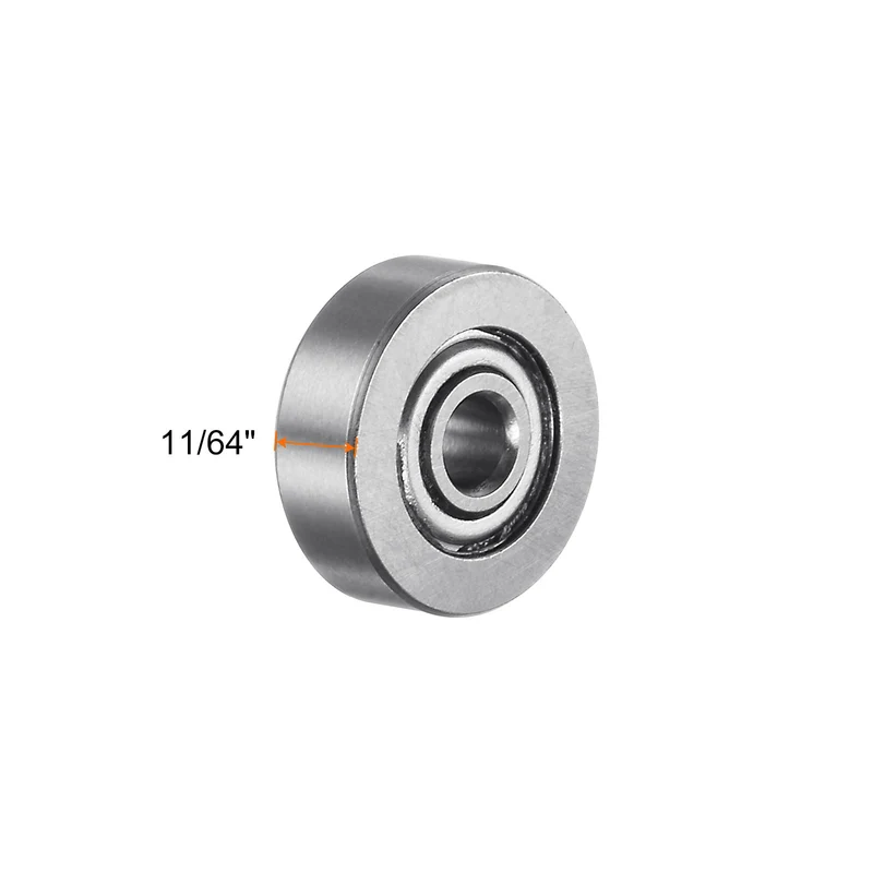 R2AZZ Deep Groove Ball Bearing 5pcs 1/8"x1/2"x11/64" Z1 Double Steel Shielded