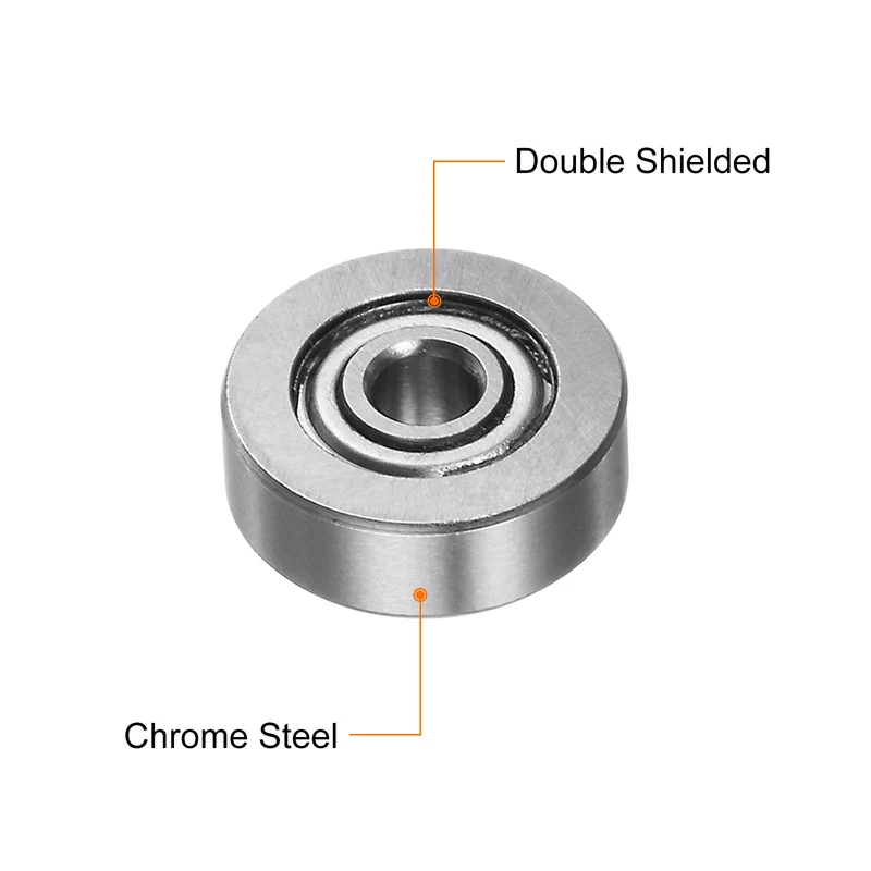 R2AZZ Deep Groove Ball Bearing 5pcs 1/8"x1/2"x11/64" Z1 Double Steel Shielded