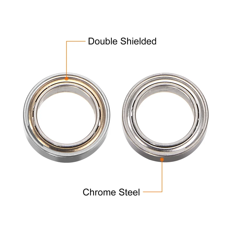 R168ZZ Deep Groove Ball Bearing 20pcs 1/4"x3/8"x1/8" Z2 Double Steel Shielded