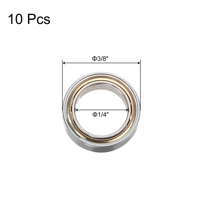 10pcs R168ZZ Deep Groove Ball Bearing Z2 Double Steel Shielded