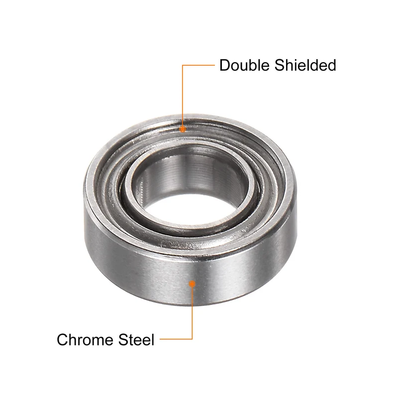 R166ZZ Deep Groove Ball Bearing 10pcs 3/16"x3/8"x1/8" Z1 Double Iron Shielded