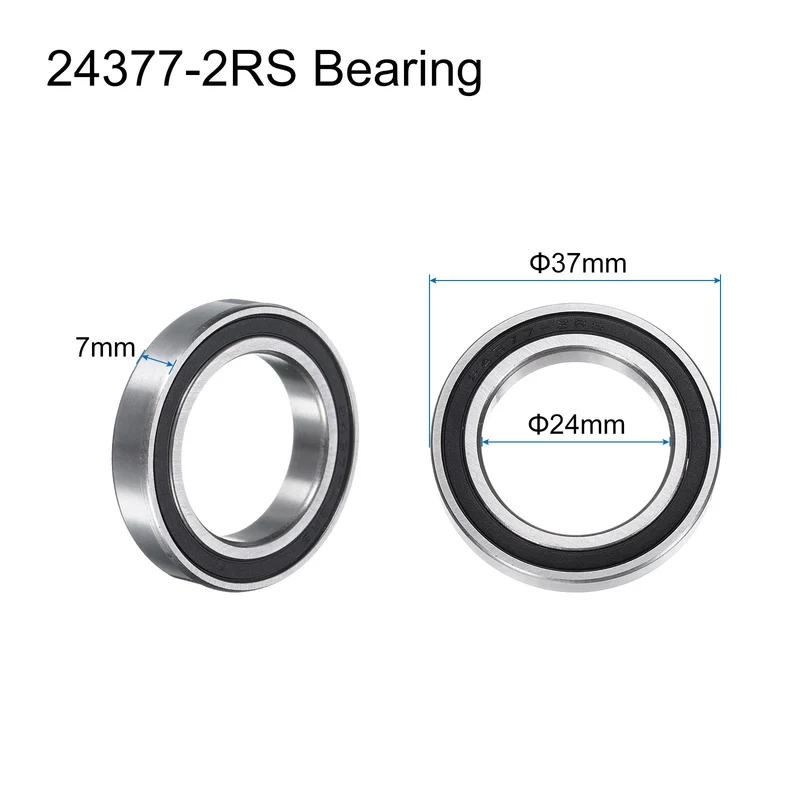 4pcs 24377-2RS Deep Groove Ball Bearings 24x37x7mm Chrome-Steel Bearing