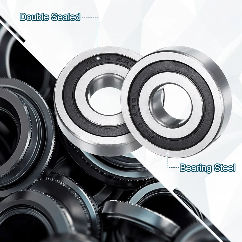 2pcs 1638-2RS Deep Groove Ball Bearing 19mm x 51mm x 14mm Z2 Double Rubber