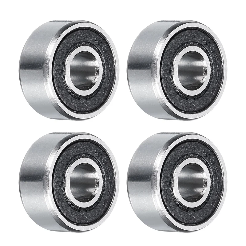 1602-2RS Deep Groove Ball Bearing, 4pcs, 6mm x 18mm x 8mm, Z2 Double Rubber