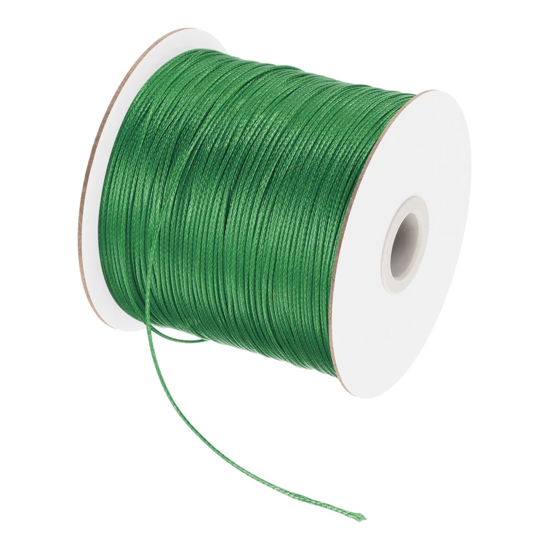 Dark Green 0.5mm Waxed Cord 175 Yard Wax Bead Thread String for Jewelry Making