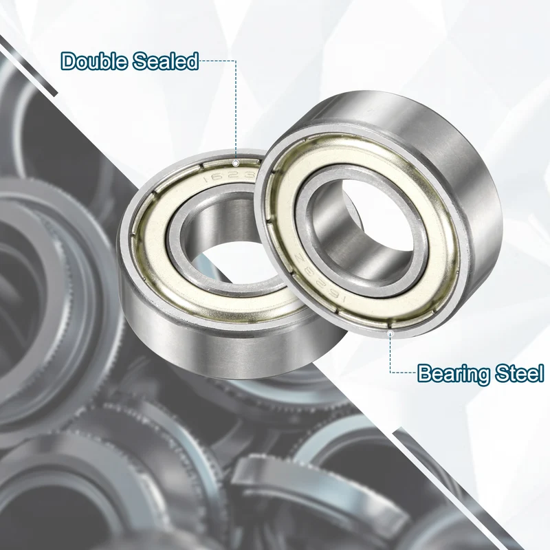 3Pcs 1623ZZ Deep Groove Ball Bearing, 5/8" x 1-3/8" x 7/16" Sealed Bearing