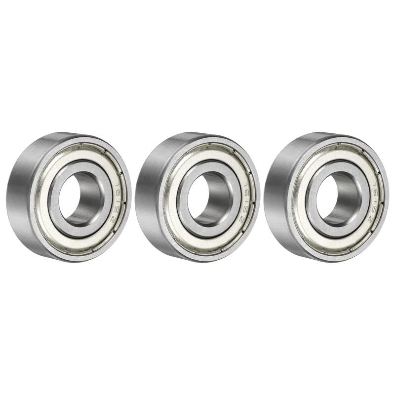 1615ZZ Deep Groove Ball Bearing, 3pcs, 7/16" x 1-1/8" x 3/8", Z2 Sealed Bearing