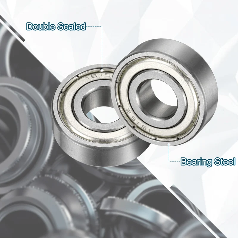 3Pcs 1615ZZ Deep Groove Ball Bearing 7/16" x 1-1/8" x 3/8" Sealed Bearing