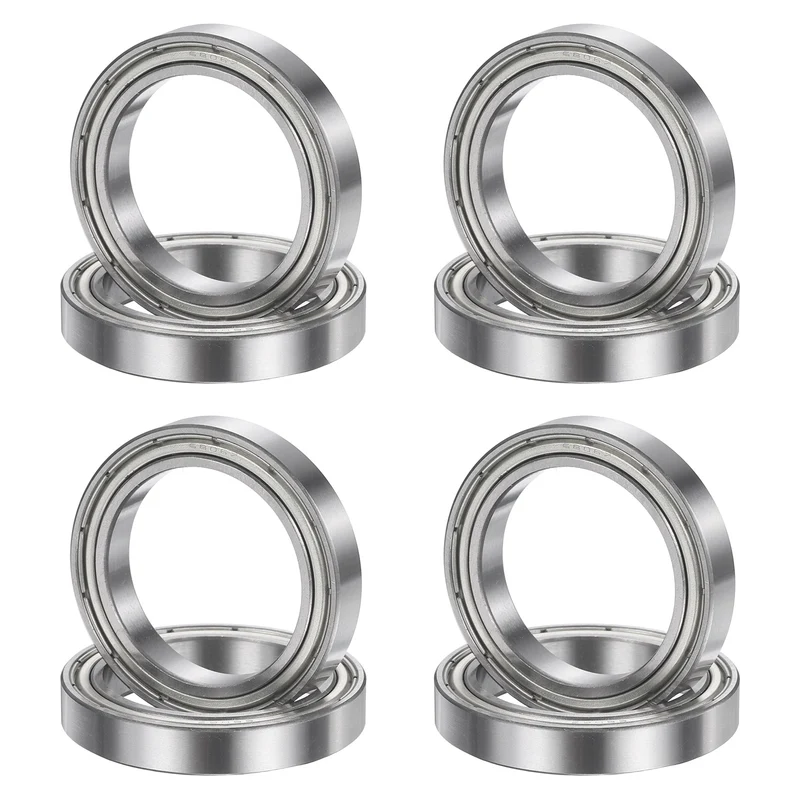 8Pcs 6806ZZ 30mmx42mmx7mm Metal Shielded Deep Groove Ball Bearing, Silver