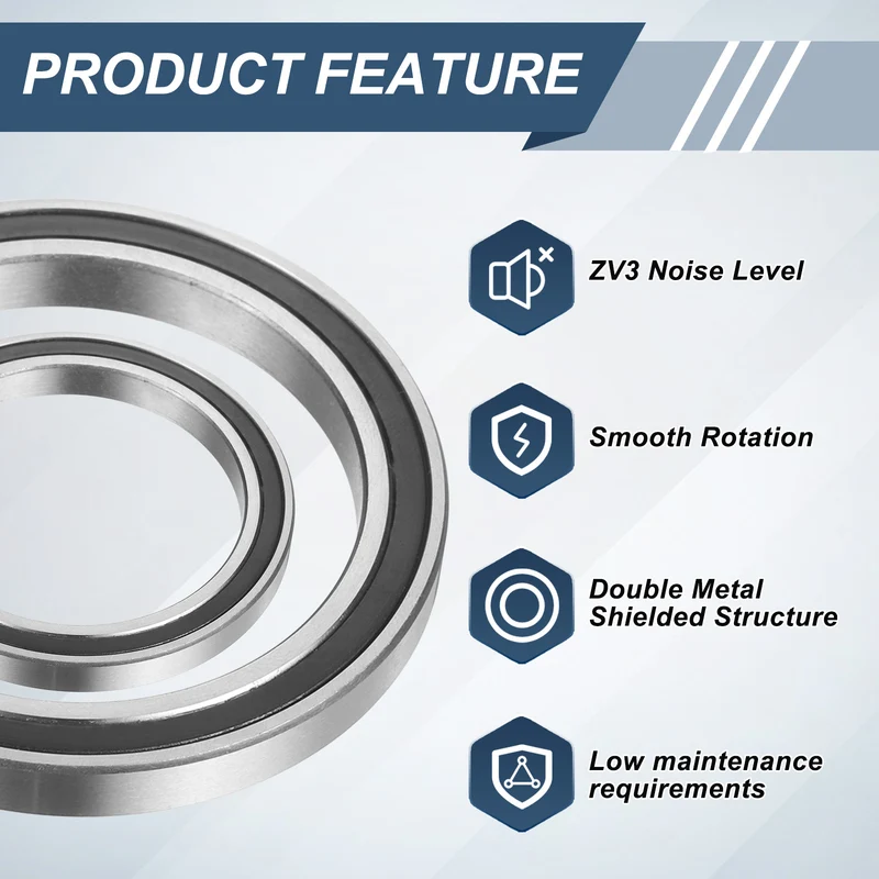 8Pcs 6805ZZ 25mmx37mmx7mm Metal Shielded Deep Groove Ball Bearing, Silver