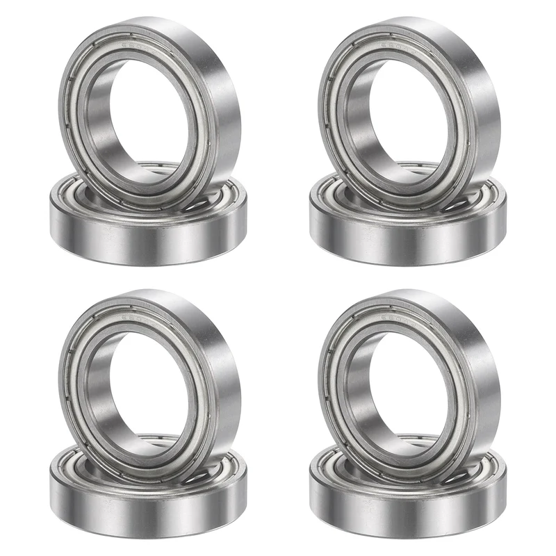 8Pcs 6804ZZ 20mmx32mmx7mm Metal Shielded Deep Groove Ball Bearing, Silver