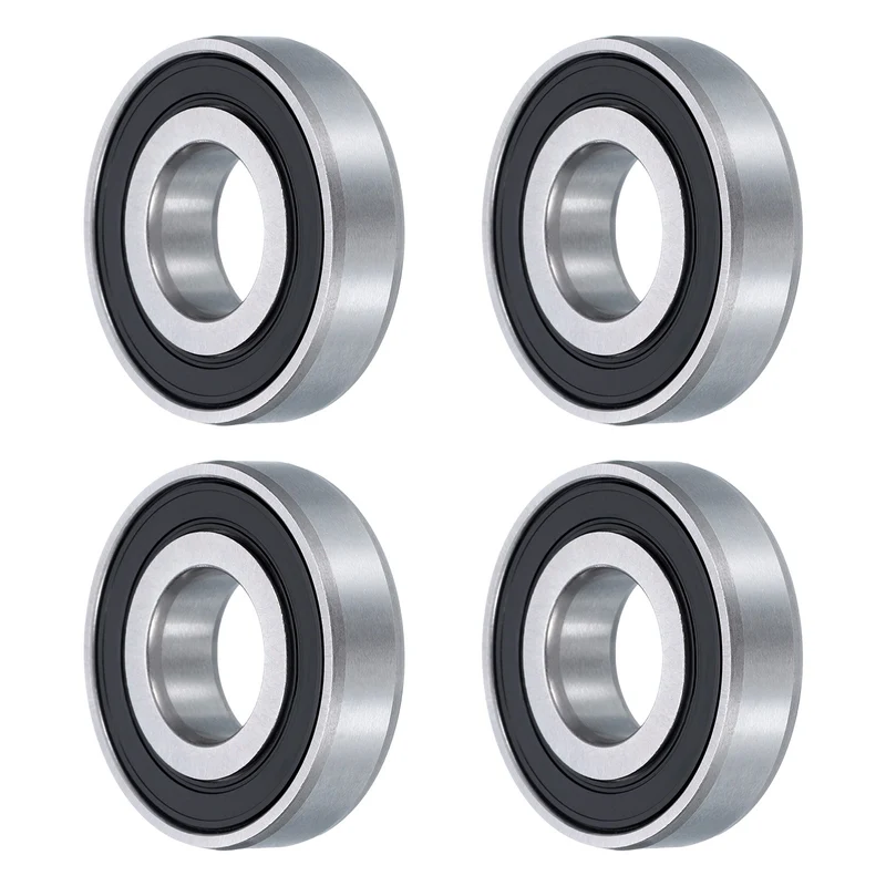 4 Pcs 16001-2RS Deep Groove Ball Bearing, 12x28x7 mm Double Sealed Bearing Z3