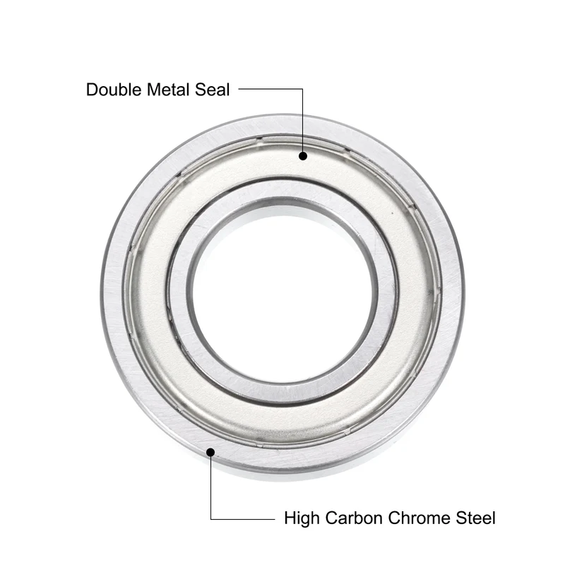 16003-2Z Deep Groove Ball Bearings,17x35x8mm Metal Cover 2 PCS