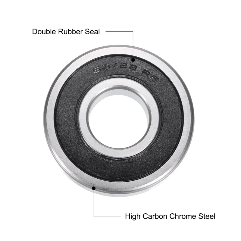 63/22-2RS Deep Groove Ball Bearings,22x56x16mm Rubber Seal Bearings 2 PCS