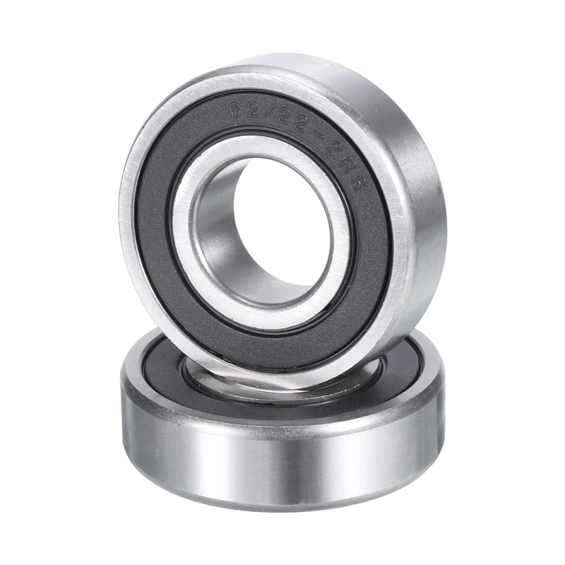 Deep Groove Ball Bearings 62/22-2RS,22x50x14 Rubber Seal Bearings 2 PCS