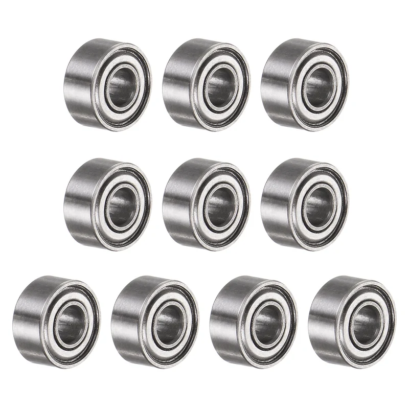 R2-5ZZ Deep Groove Ball Bearing 10pcs 1/8"x5/16"x9/64" Z1 Double Iron Shielded