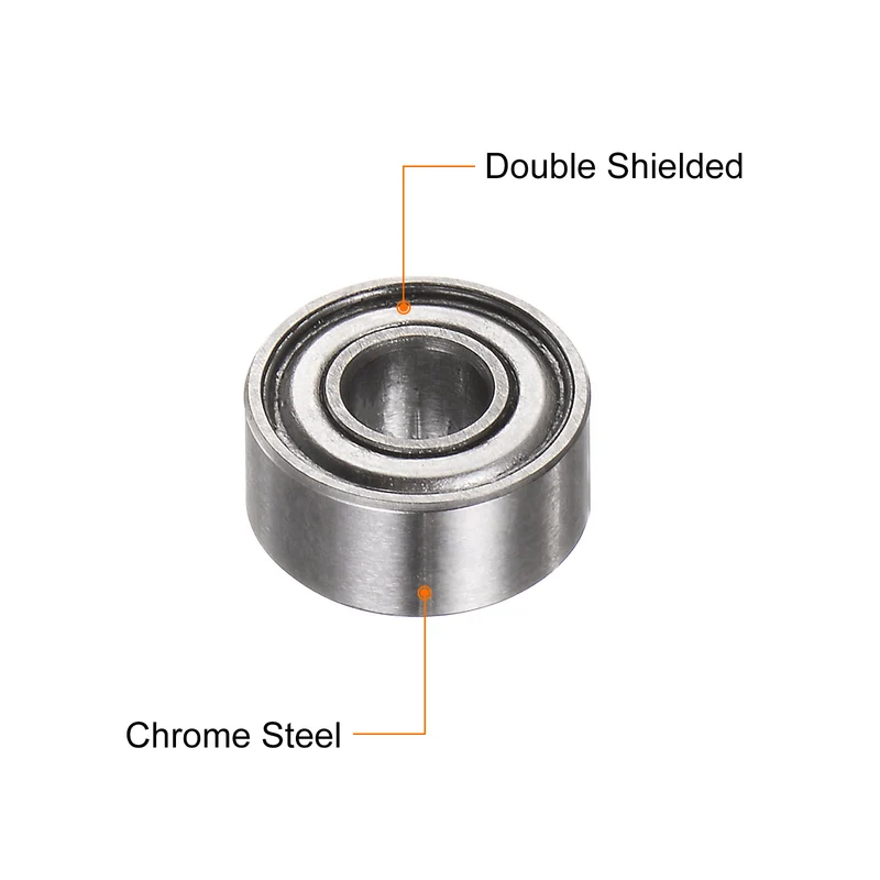 R2-5ZZ Deep Groove Ball Bearing 10pcs 1/8"x5/16"x9/64" Z1 Double Iron Shielded