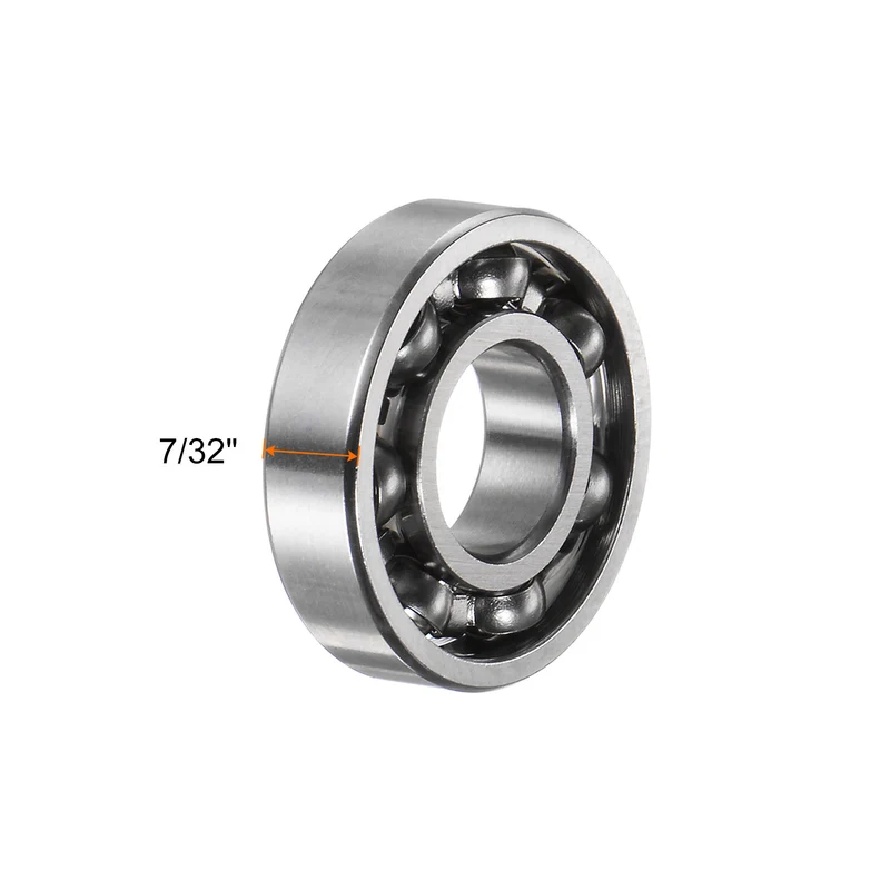 R6 Deep Groove Ball Bearing, 5pcs 3/8" x 7/8" x 7/32" Open Type Chrome Steel Bearings