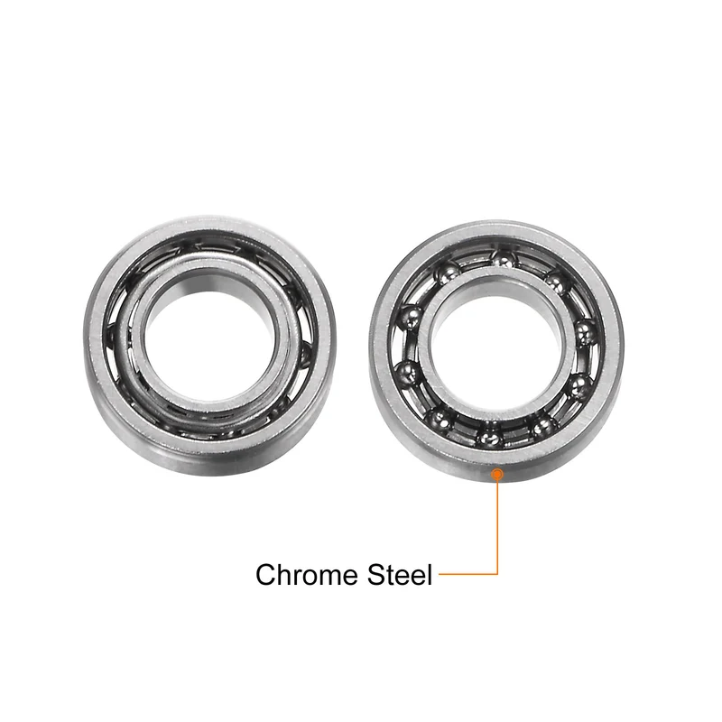 R188 Deep Groove Ball Bearing, 10pcs 1/4" x 1/2" x 3/16" Open Type Chrome Steel Bearings