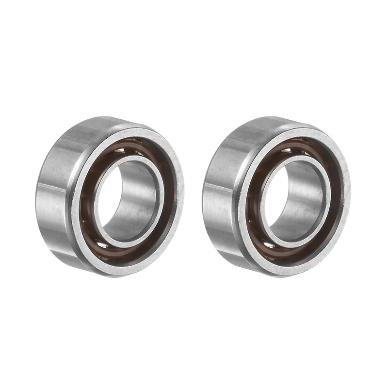 R188 Deep Groove Ball Bearing, 2pcs 1/4" x 1/2" x 3/16" Open Type Chrome Steel Bearing with Nylon Cage