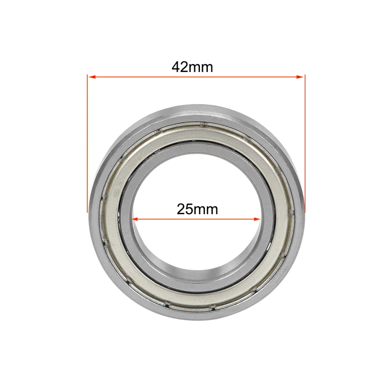 6905Z Deep Groove Ball Bearing 25x42x9mm Single Shielded Chrome Bearings 5pcs