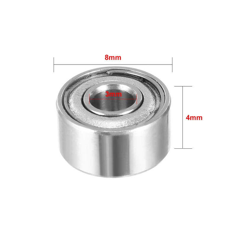 20pcs 3mmx8mmx4mm Double Shielded Miniature Deep Groove Ball Bearing