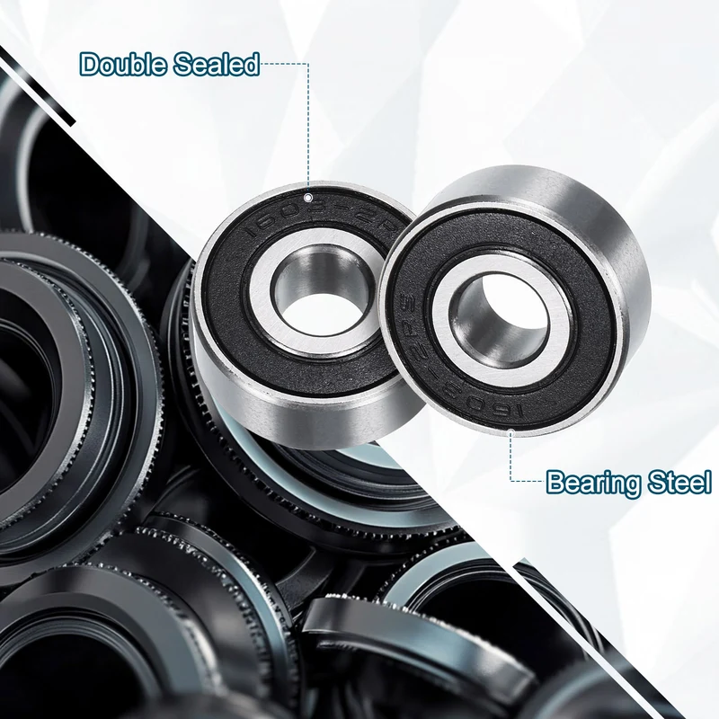 4pcs 1603-2RS Deep Groove Ball Bearing 8mm x 22mm x 9mm Z2 Double Rubber