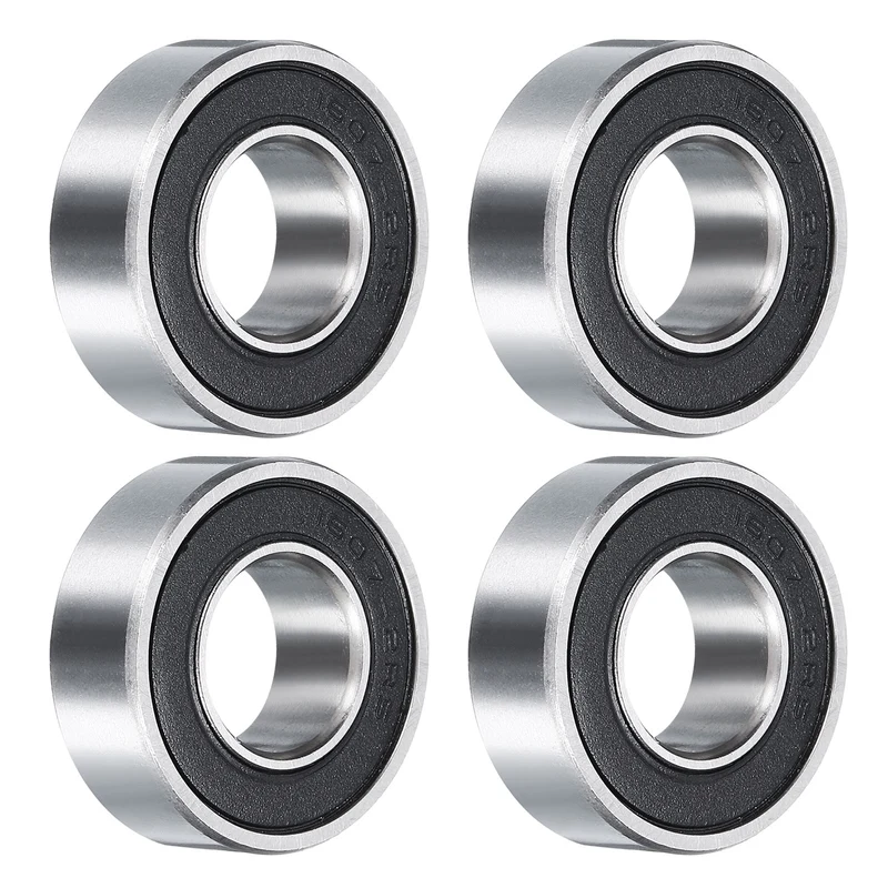 4pcs 1607-2RS Deep Groove Ball Bearing 11mm x 23mm x 8mm Z2 Double Rubber