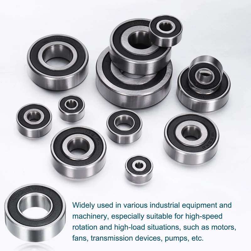 4pcs 1607-2RS Deep Groove Ball Bearing 11mm x 23mm x 8mm Z2 Double Rubber