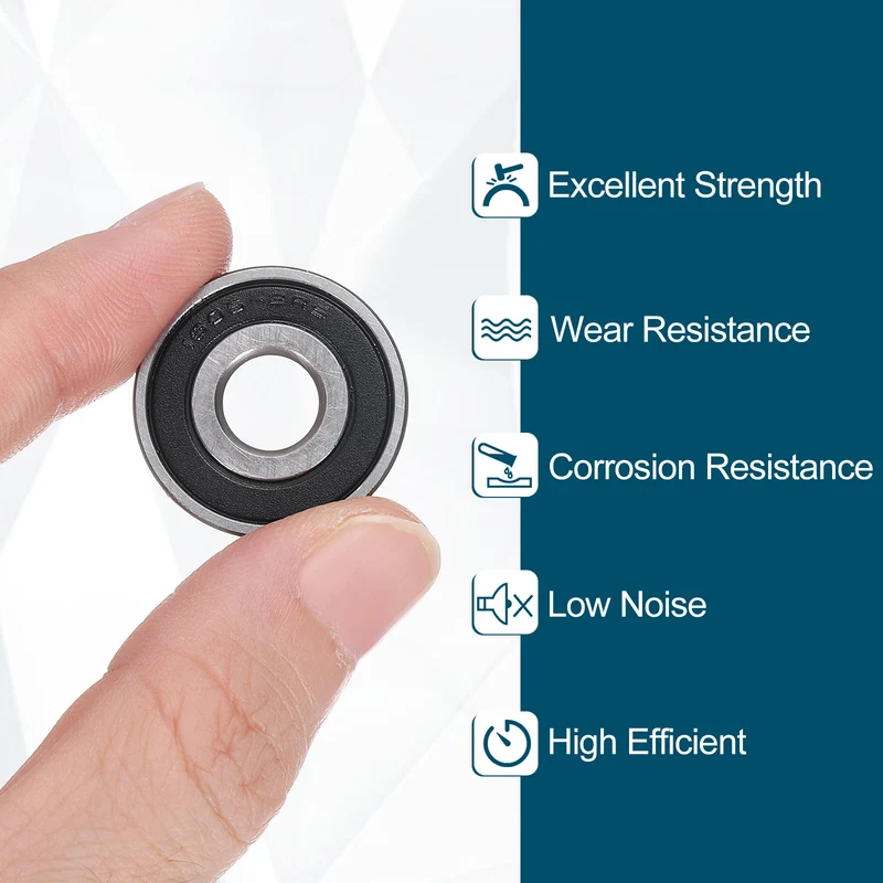 1605-2RS Deep Groove Ball Bearing, 4pcs, 8mm x 23mm x 8mm, Z2 Double Rubber