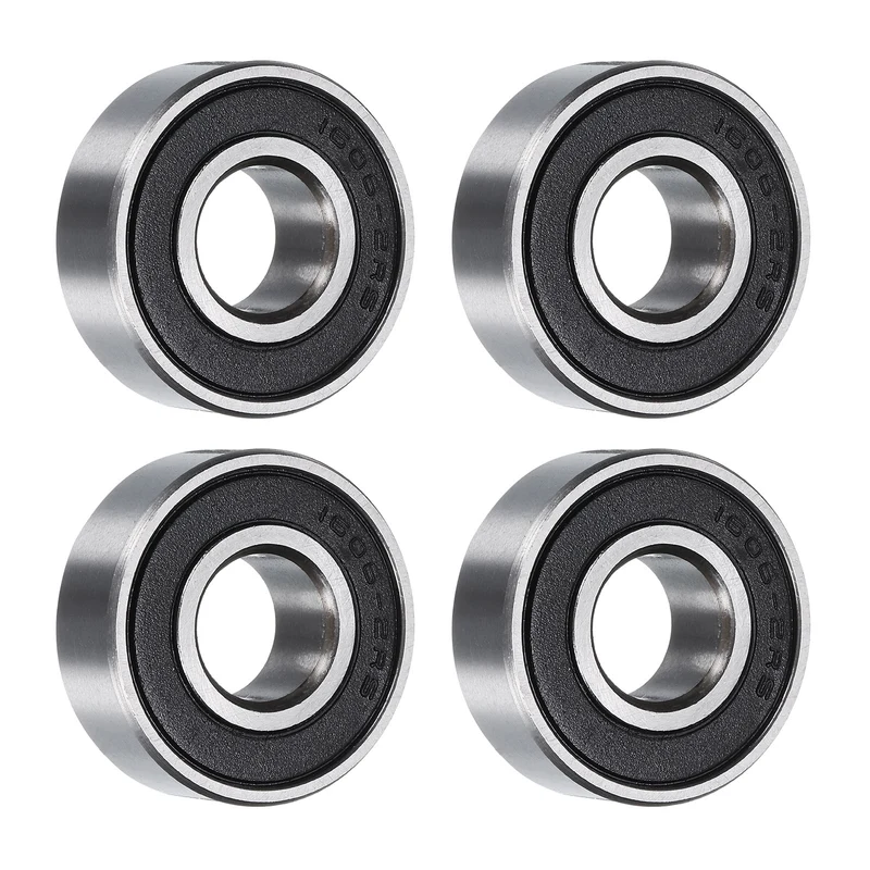 4pcs 1606-2RS Deep Groove Ball Bearing 9mm x 23mm x 8mm Z2 Double Rubber