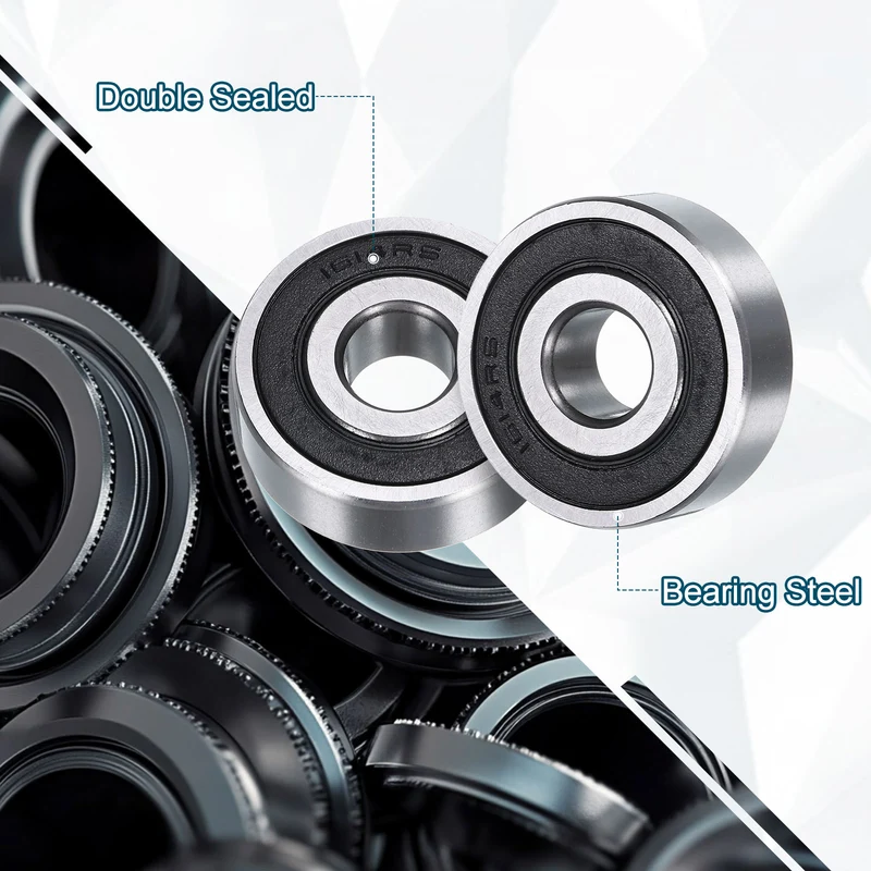 1614-2RS Deep Groove Ball Bearing, 4pcs, 9mm x 29mm x 10mm, Z2 Double Rubber