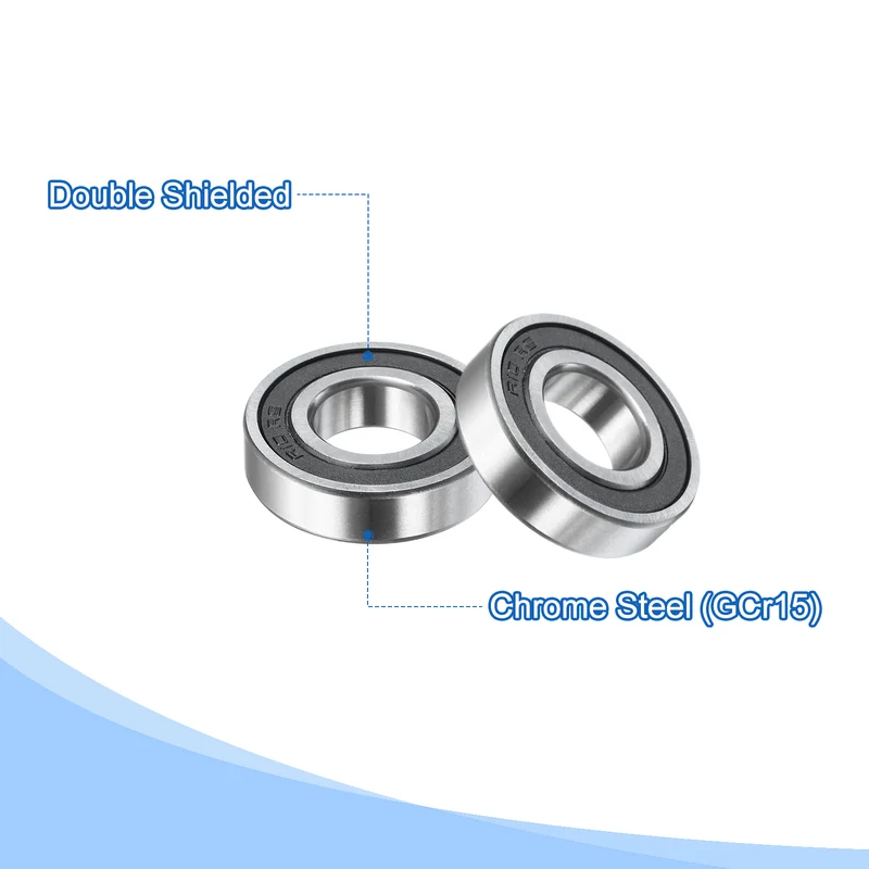 5Pcs R10-2RS Deep Groove Ball Bearing 5/8"x1-3/8"x11/32"Double Metal Shielded Z3